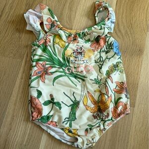 Gucci baby swimsuit  - Cream and Green